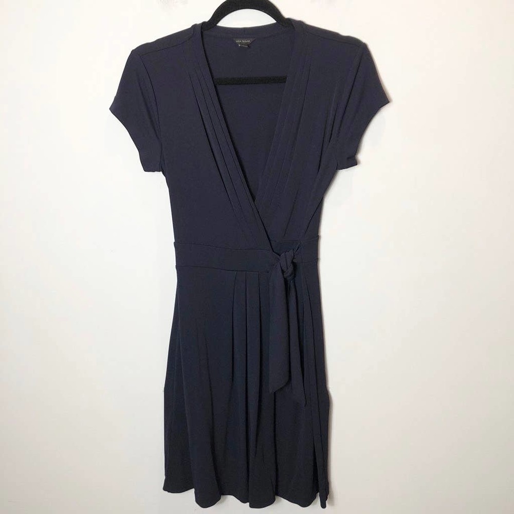 Ann Taylor Navy Wrap Dress